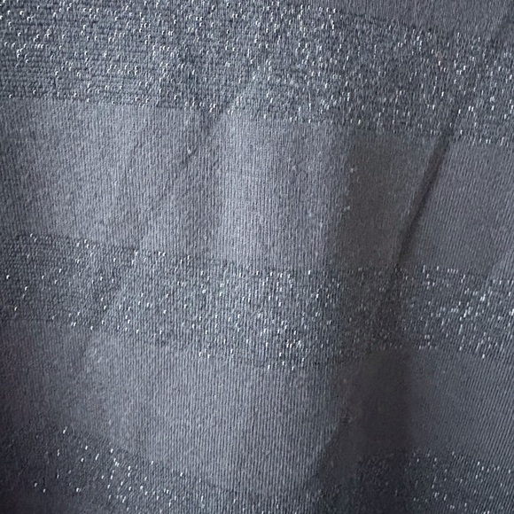 Talbot’s Black Sparkle Stripe Ling Sleeve Round Neck Top Size S Career Party - Picture 4 of 8